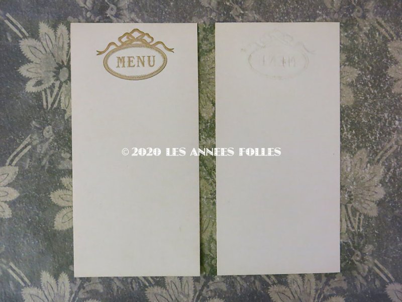 画像4: 未使用 アンティーク 6枚セット メニューカード  MENU ルイ16世スタイル