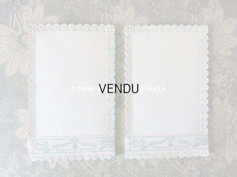 画像13: 未使用 1870年代 アンティーク　カニヴェ用カード 13枚のセット レースの透かし柄