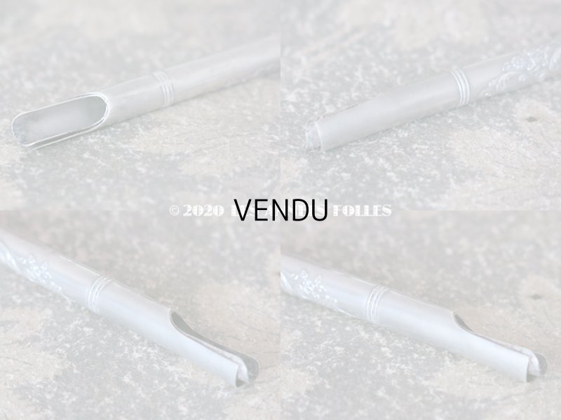 画像6: 1900年代 アンティーク ロカイユ装飾のペン軸 シルバー&マザー・オブ・パール製 