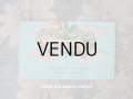 1900年代　アンティーク クロモ マリアージュと薔薇と勿忘草のリース 