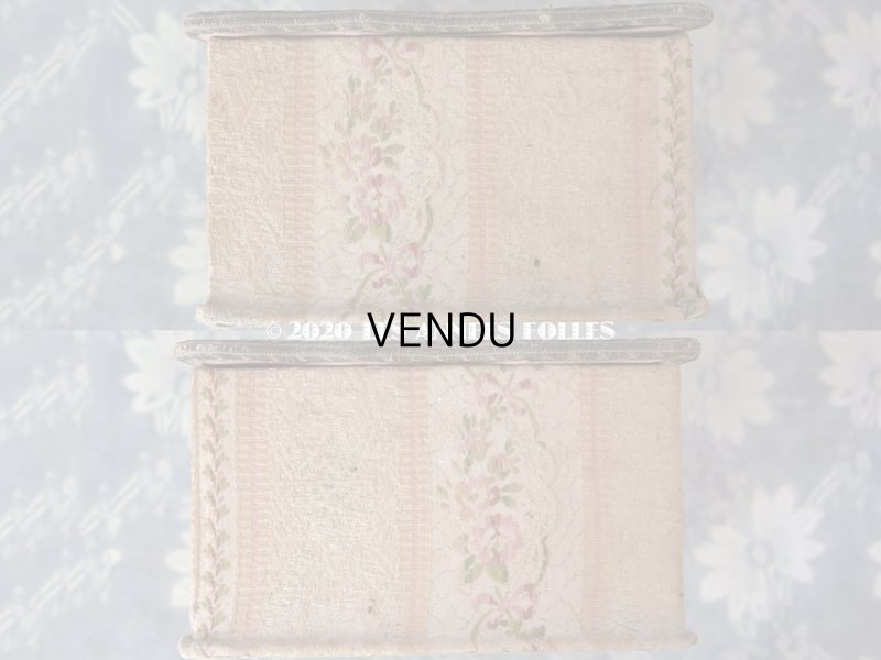 画像6: 1900年代 アンティーク ジャガード織  カルトナージュボックス 裁縫箱