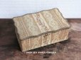 画像1: 1900年代 アンティーク ジャガード織  カルトナージュボックス 裁縫箱 (1)