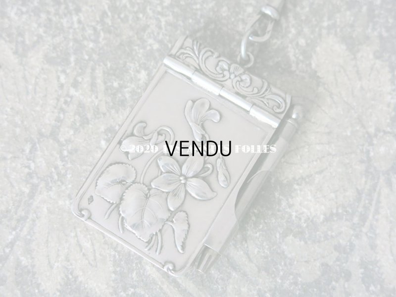 画像11: 1900年代 アンティーク  菫のシャトレーヌ シルバー製