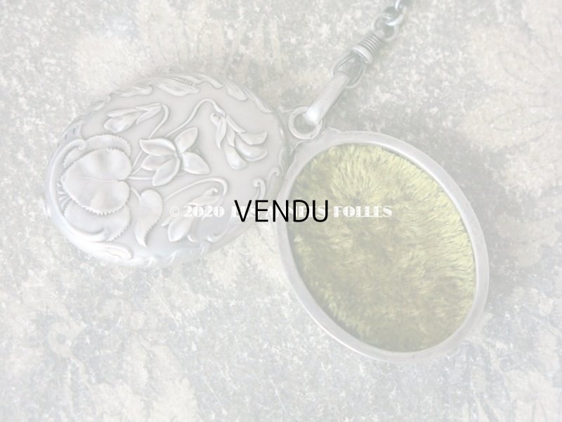 画像9: 1900年代 アンティーク  菫のシャトレーヌ シルバー製