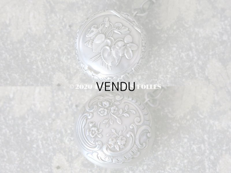 画像4: 1900年代 アンティーク  菫のシャトレーヌ シルバー製