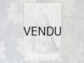 1893年 アンティーク  初聖体のカニヴェ  ホーリーカード コミュ二オンの少女 レースの透かし模様