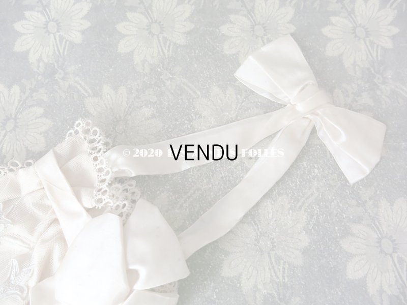 画像6: アンティーク 初聖体のオモニエール パウダーピンク クロス＆聖母マリアのイニシャル刺繍 タティングレースの縁取り