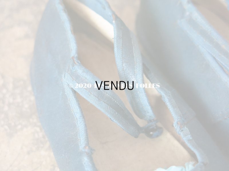 画像6: 1900年代 アンティーク 子供用 レザーシューズ  スモーキーブルー