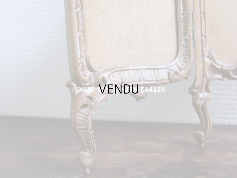 画像11: 19世紀末 アンティーク ロカイユ装飾のフォトフレーム 3面 木製