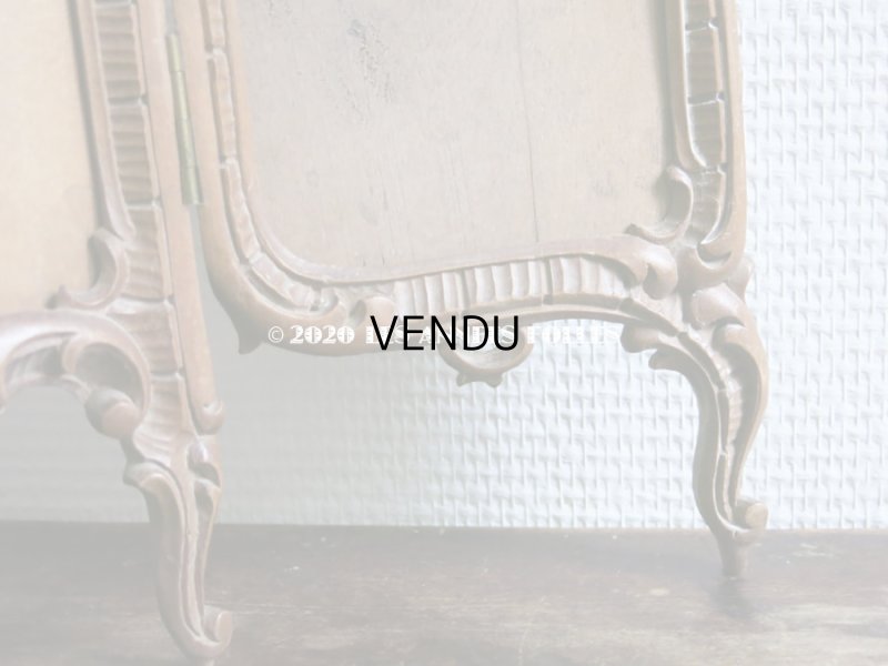 画像6: 19世紀末 アンティーク ロカイユ装飾のフォトフレーム 3面 木製