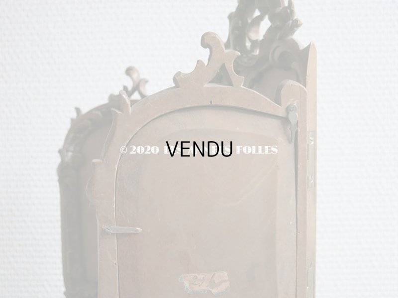 画像16: 19世紀末 アンティーク ロカイユ装飾のフォトフレーム 3面 木製