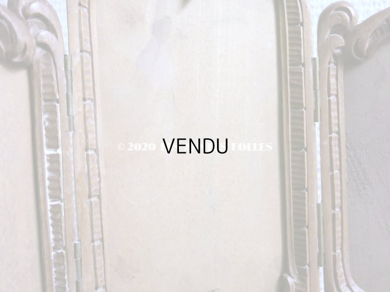 画像8: 19世紀末 アンティーク ロカイユ装飾のフォトフレーム 3面 木製