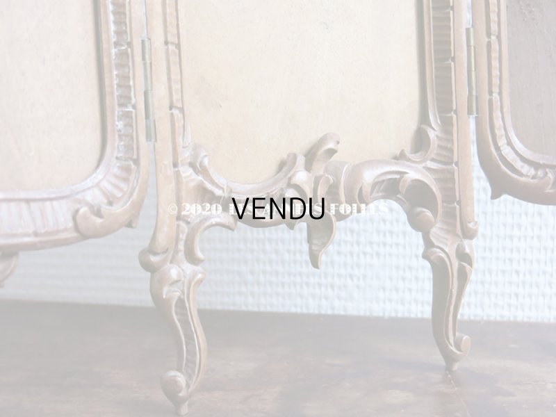 画像9: 19世紀末 アンティーク ロカイユ装飾のフォトフレーム 3面 木製