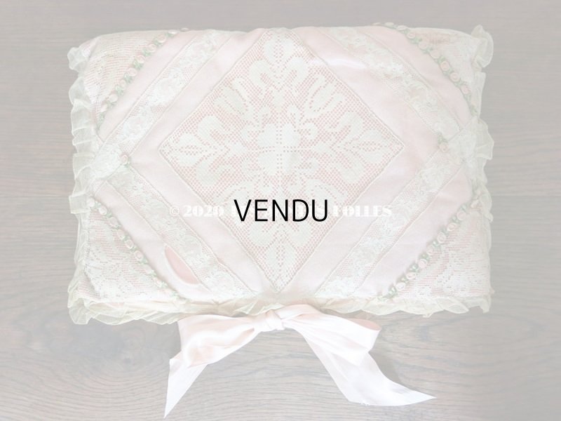 画像3: アンティーク ロココトリム付き ハンキーケース ポシェット ピンク