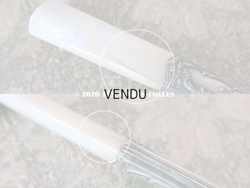 画像7: 1900年代 アンティーク ロカイユ装飾のシーリングスタンプ シルバー&マザー・オブ・パール製 