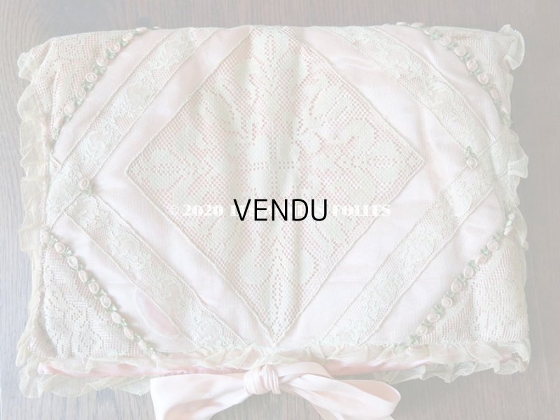 画像4: アンティーク ロココトリム付き ハンキーケース ポシェット ピンク