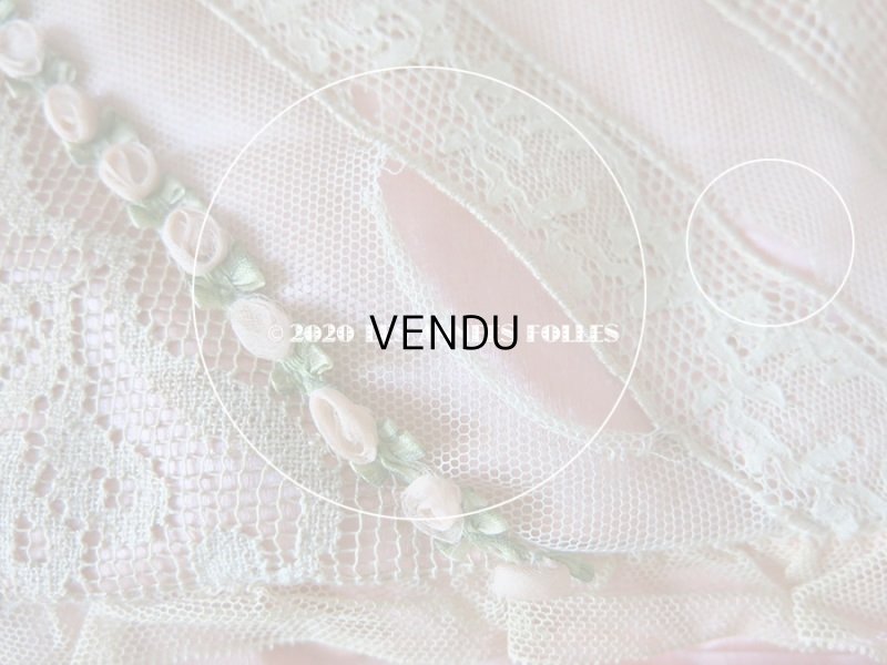 画像6: アンティーク ロココトリム付き ハンキーケース ポシェット ピンク