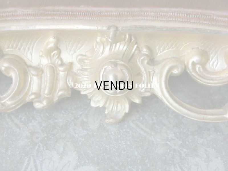 画像8: 19世紀末 アンティーク ロカイユ装飾の台座 ブラウンのベルベット