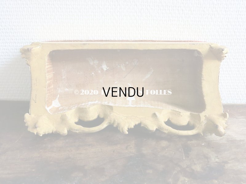 画像4: 19世紀末 アンティーク ロカイユ装飾の台座 ブラウンのベルベット