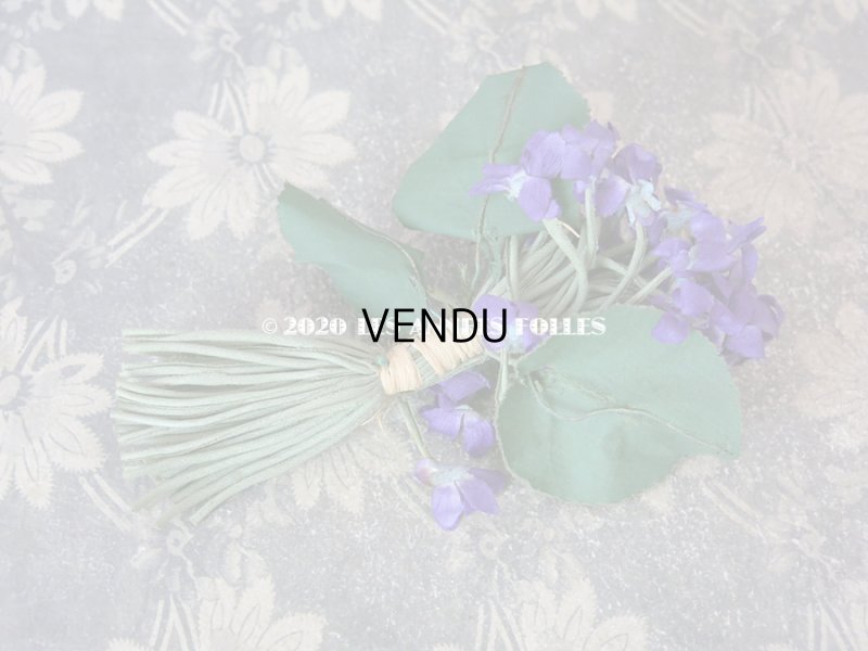 画像6: アンティーク 菫のブーケの布花  コサージュ 48輪