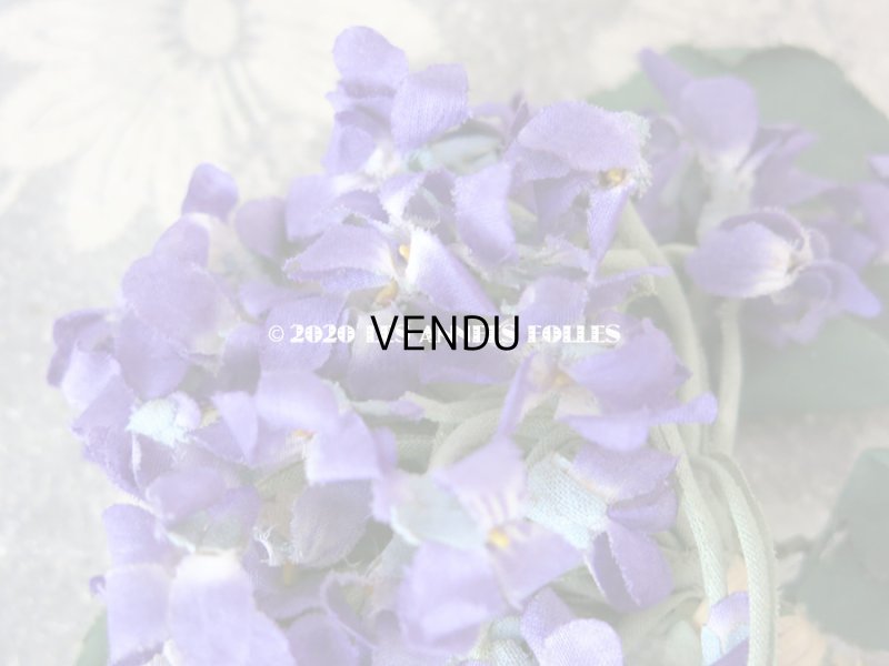 画像5: アンティーク 菫のブーケの布花  コサージュ 48輪