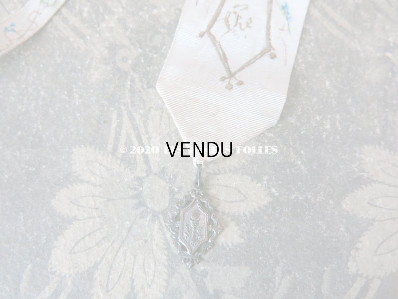 画像6: 1900年代 アンティーク メダイユ付き ブックマーク 勿忘草のハンドペイント