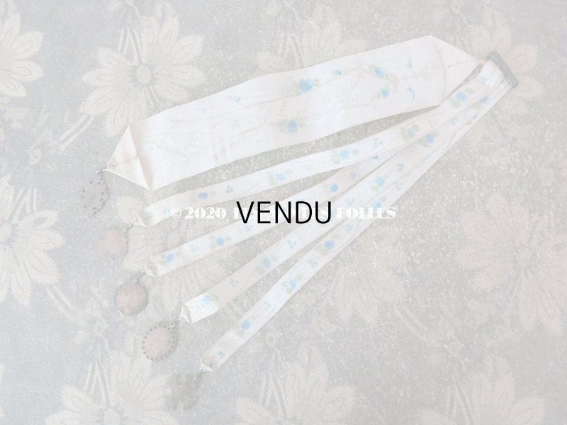 画像7: 1900年代 アンティーク メダイユ付き ブックマーク 勿忘草のハンドペイント