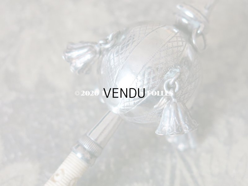 画像8: 19世紀 ナポレオン3世時代 アンティーク ラトル モノグラム入り シルバー製 