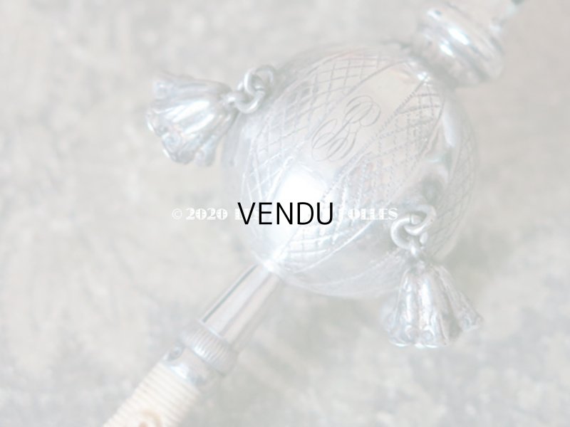 画像6: 19世紀 ナポレオン3世時代 アンティーク ラトル モノグラム入り シルバー製 