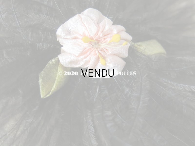 画像7: 未使用 ラベル付き アンティーク シルク製ロココトリム付 ブラウンのフェザー 帽子飾り