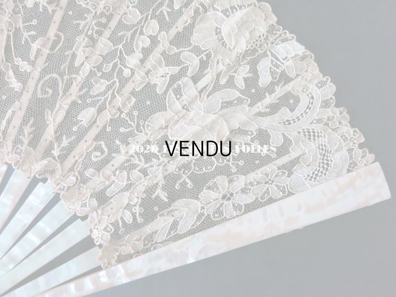 画像7: 19世紀 アンティーク ファン ポワン・ド・ローズ   【ポワン・ド・ローズ】【ポワン・ド・ガーズ】