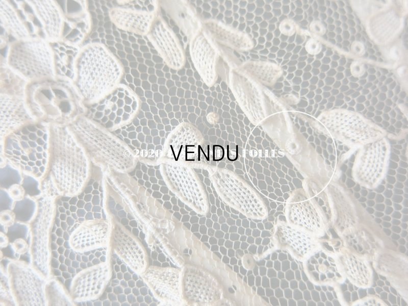 画像8: 19世紀 アンティーク ファン ポワン・ド・ローズ   【ポワン・ド・ローズ】【ポワン・ド・ガーズ】