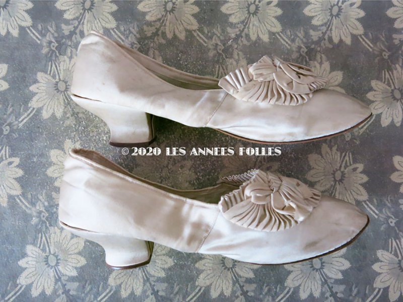 画像6: 1900年代 アンティーク ウェディング シューズ 