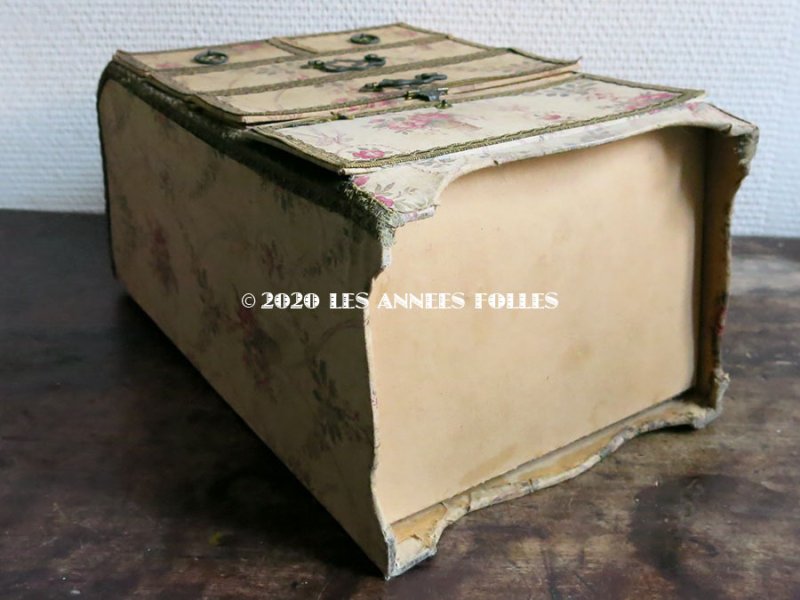 画像18: *蚤の市* 1900年代 アンティーク カルトナージュチェスト  薔薇の花かご