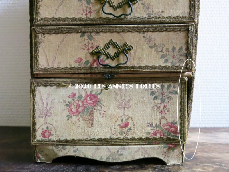 画像8: *蚤の市* 1900年代 アンティーク カルトナージュチェスト  薔薇の花かご