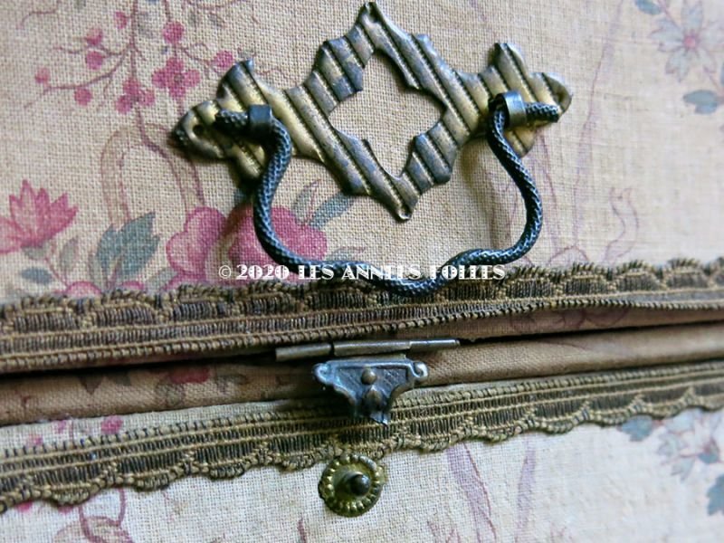 画像12: *蚤の市* 1900年代 アンティーク カルトナージュチェスト  薔薇の花かご