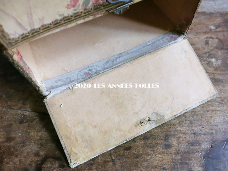 画像11: *蚤の市* 1900年代 アンティーク カルトナージュチェスト  薔薇の花かご