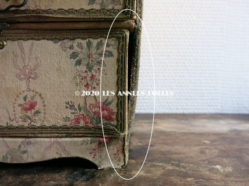 画像13: *蚤の市* 1900年代 アンティーク カルトナージュチェスト  薔薇の花かご