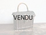 1900年代 アンティーク ドール用 パニエ レザーのハンドル付き ブラウン