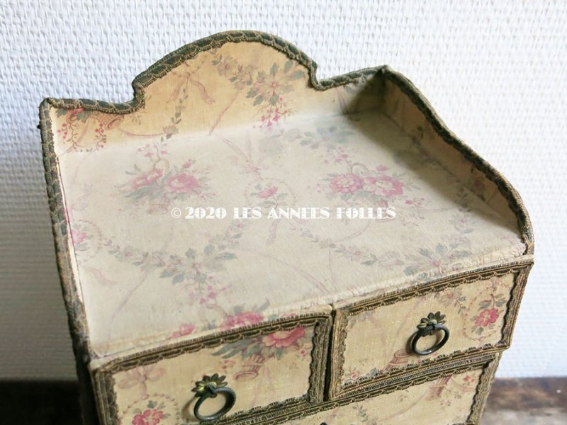 画像6: *蚤の市* 1900年代 アンティーク カルトナージュチェスト  薔薇の花かご