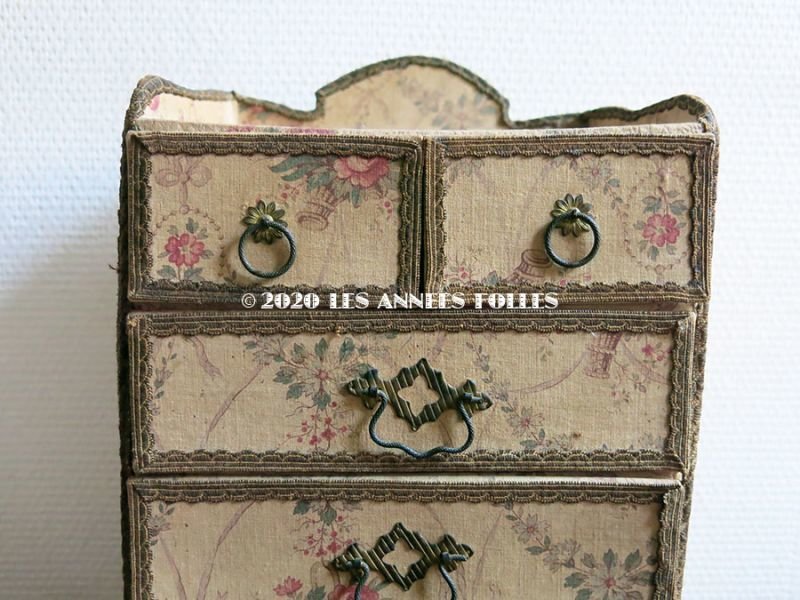 画像7: *蚤の市* 1900年代 アンティーク カルトナージュチェスト  薔薇の花かご