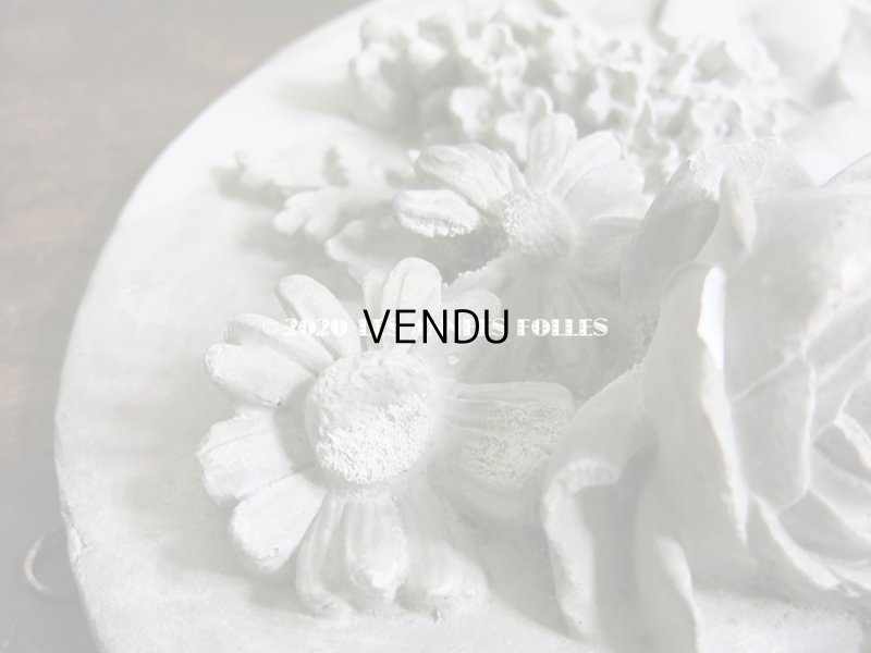 画像12: 1900年代 アンティーク  石膏のオーナメント 薔薇＆ライラック＆マーガレットのブーケ　