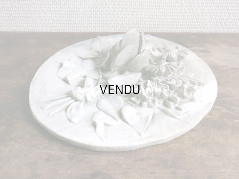 画像5: 1900年代 アンティーク  石膏のオーナメント 薔薇＆ライラック＆マーガレットのブーケ　