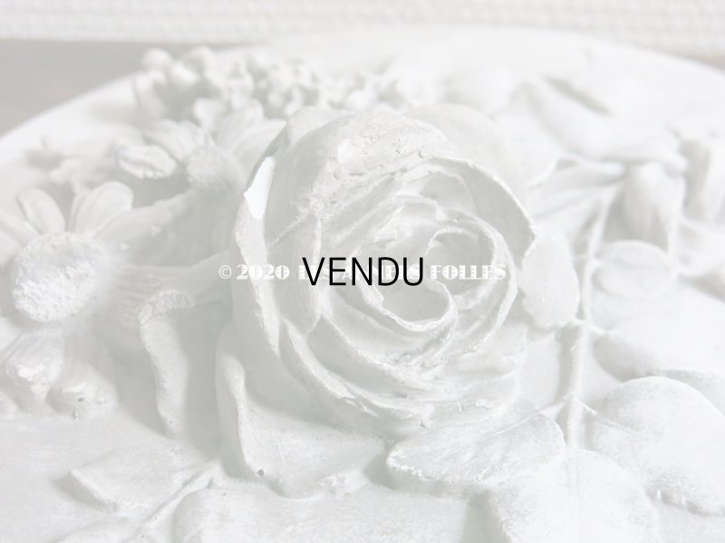 画像9: 1900年代 アンティーク  石膏のオーナメント 薔薇＆ライラック＆マーガレットのブーケ　