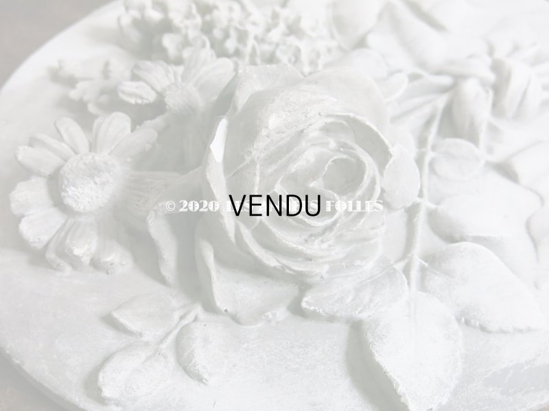 画像11: 1900年代 アンティーク  石膏のオーナメント 薔薇＆ライラック＆マーガレットのブーケ　