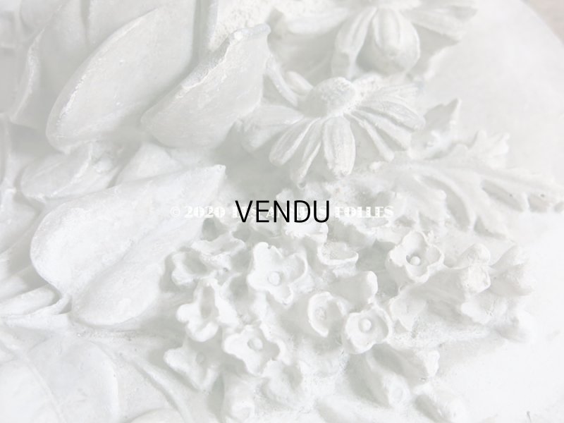 画像8: 1900年代 アンティーク  石膏のオーナメント 薔薇＆ライラック＆マーガレットのブーケ　