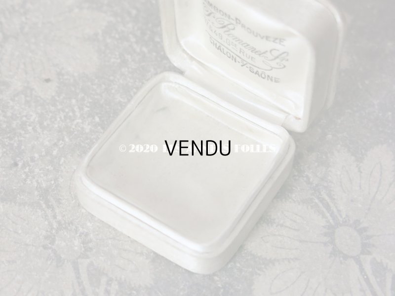 画像4: アンティーク  シルクサテンのジュエリーボックス  オフホワイト