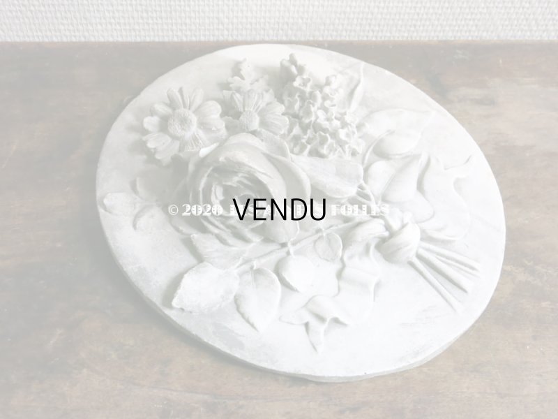 画像3: 1900年代 アンティーク  石膏のオーナメント 薔薇＆ライラック＆マーガレットのブーケ　