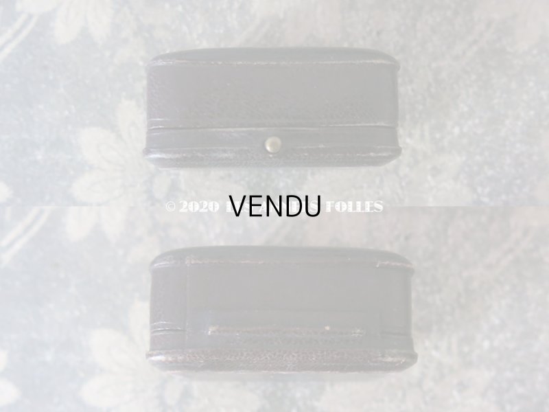 画像10: アンティーク 本革製 ジュエリーボックス ピアス用 ブラウン