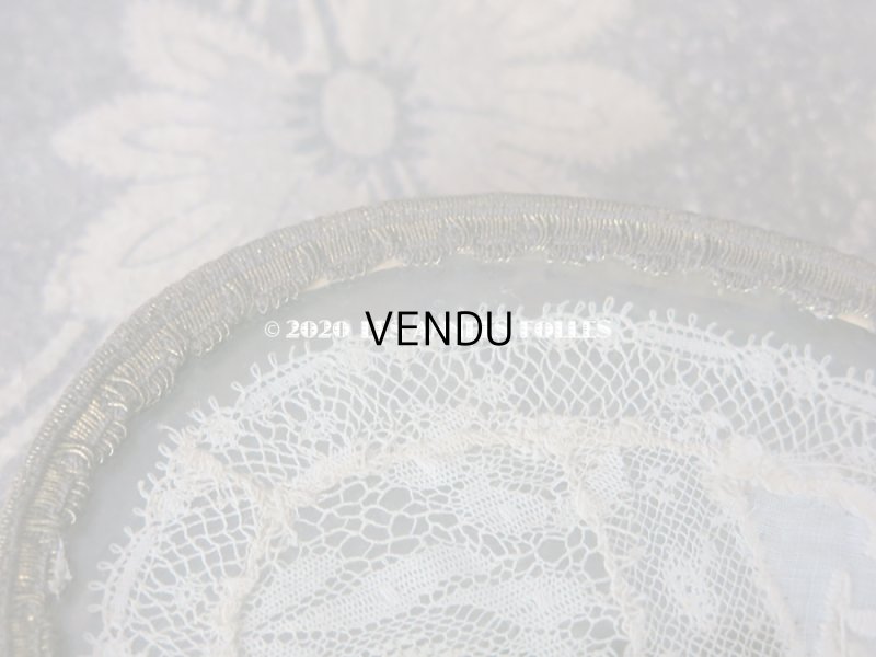 画像8: 1900年代 アンティーク 小さなトレイ　シルク製 5色の薔薇のロココトリム＆レースの装飾 小物入れ